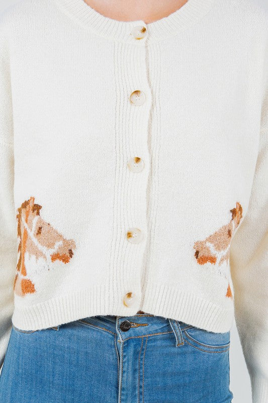 Henrietta Horse Crop Cardigan