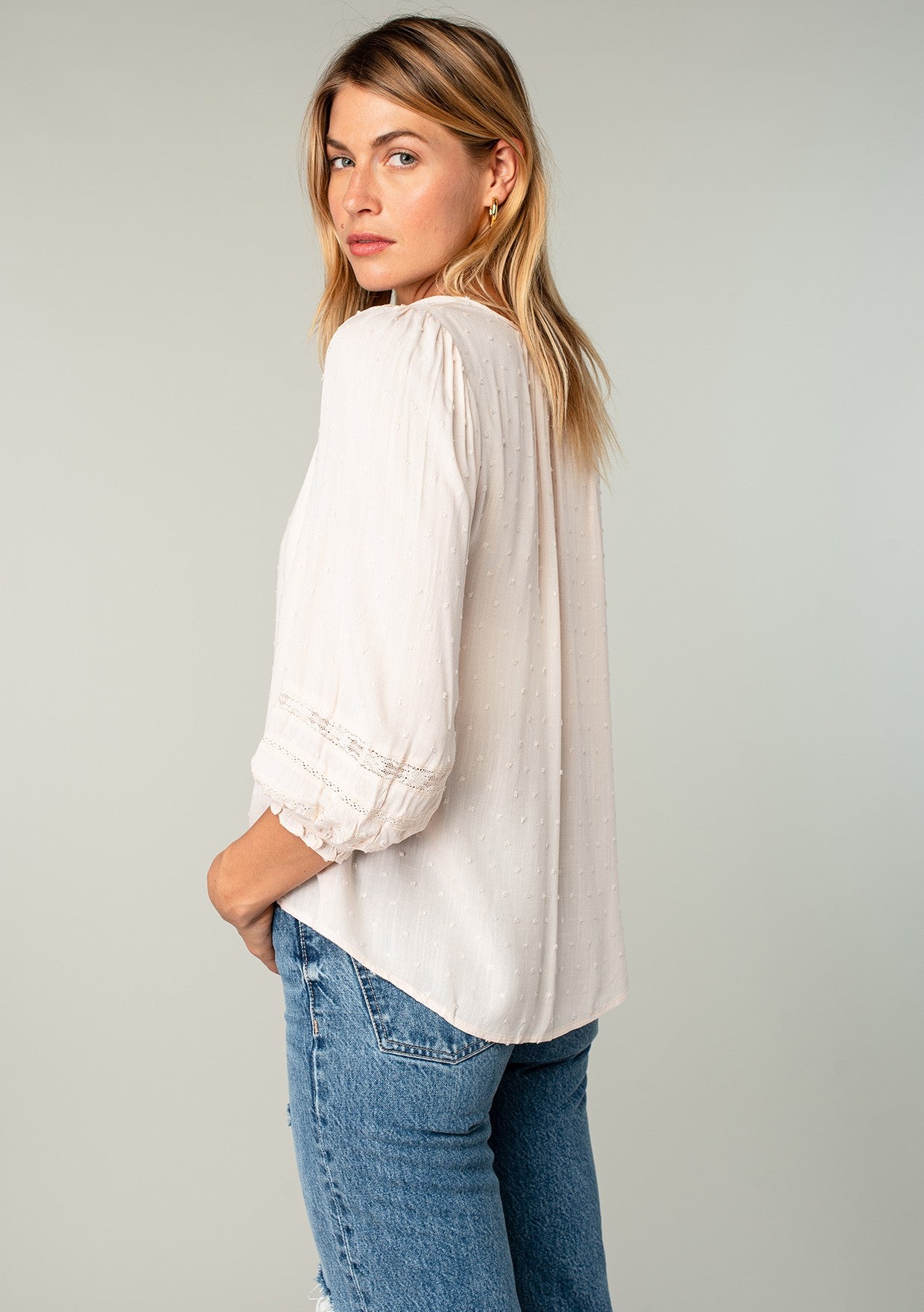 Hannah Blush LS Blouse