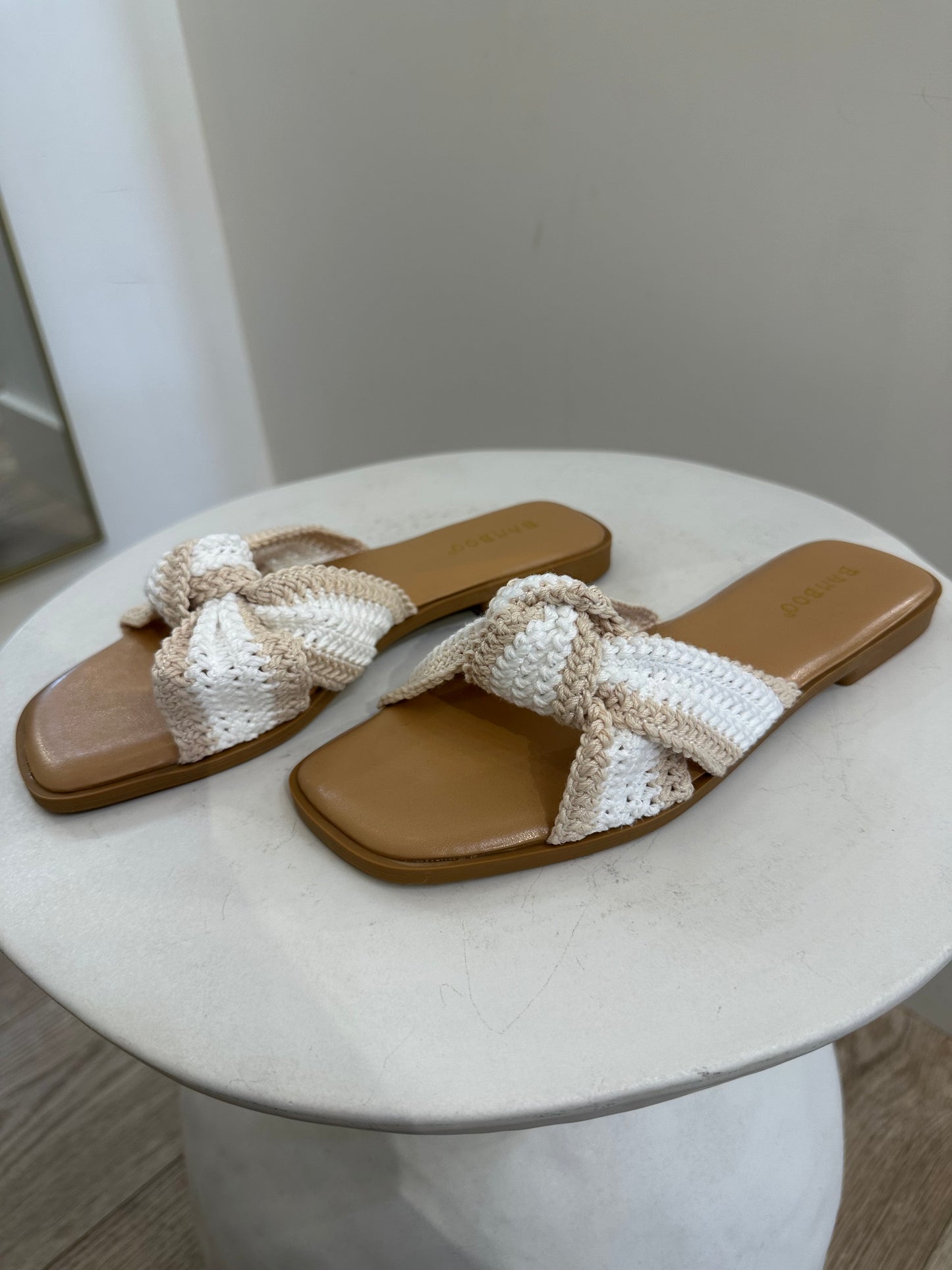Clarissa Neutral Crochet Sandals