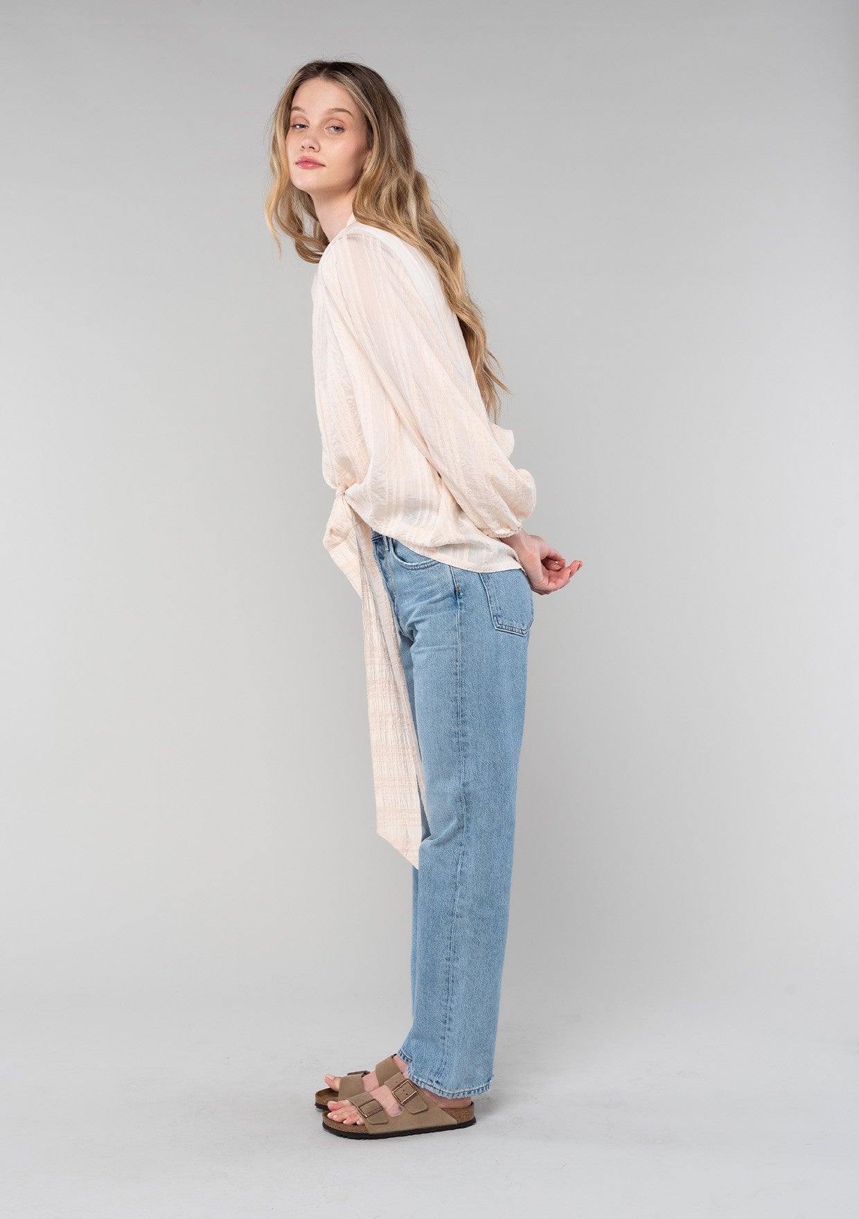 Bella Blush Kimono LS Blouse