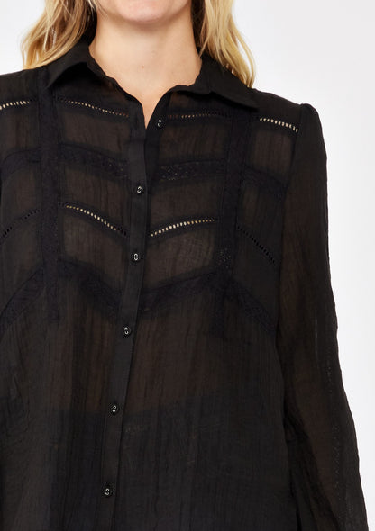 Hadley Black LS Blouse