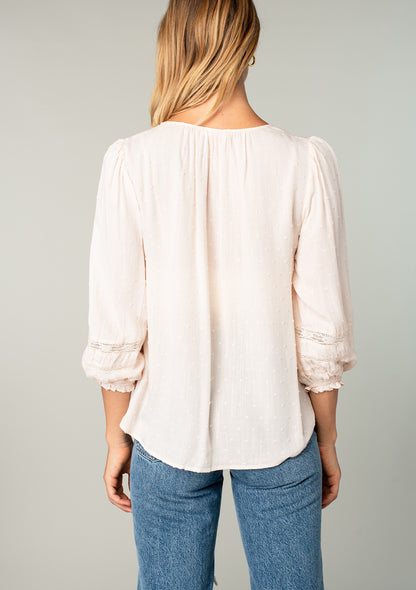 Hannah Blush LS Blouse