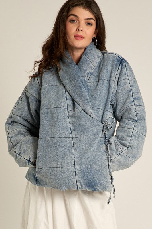 Carly Quilted Denim Jacket