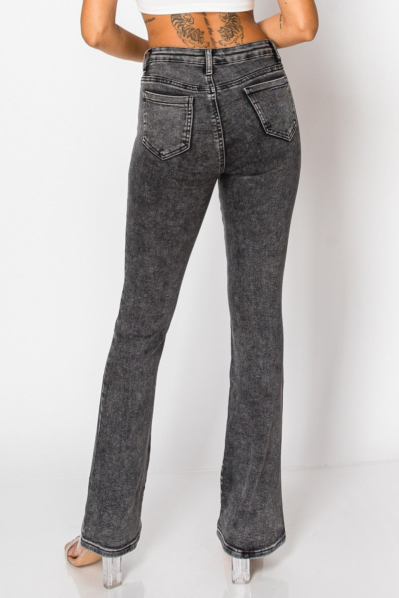 Bella Gray Denim Star Jeans