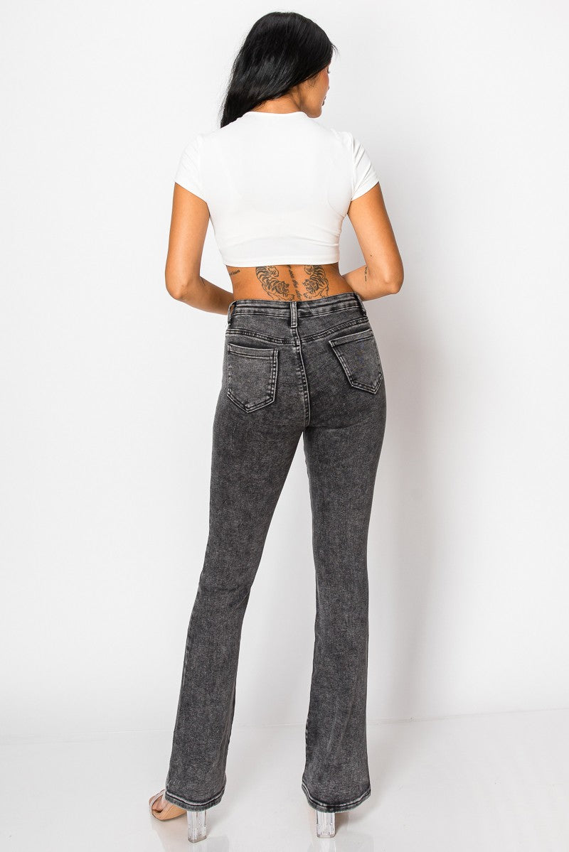 Bella Gray Denim Star Jeans