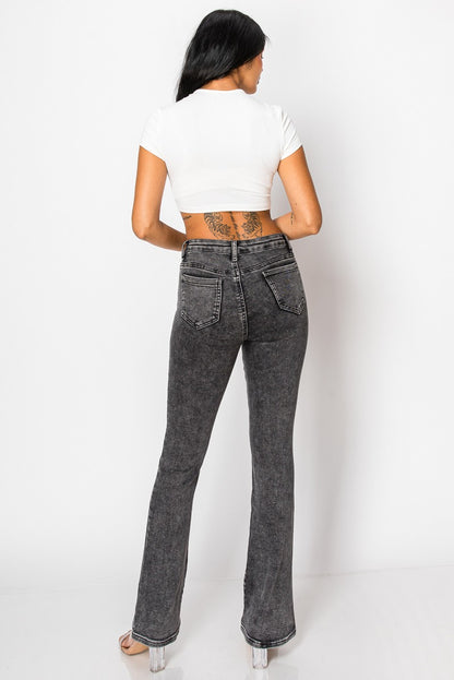 Bella Gray Denim Star Jeans