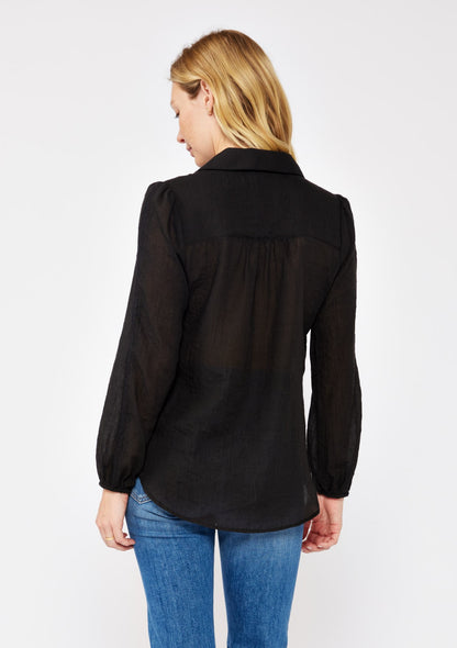 Hadley Black LS Blouse
