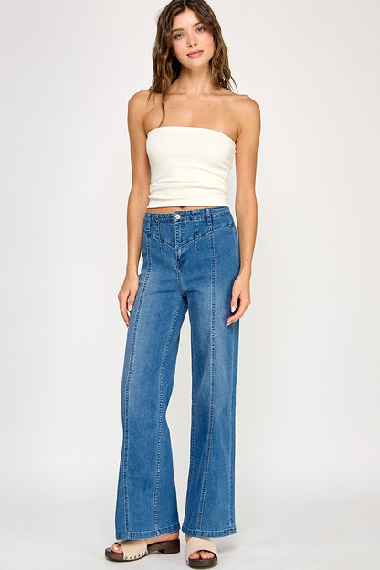 Hannah Straight Leg Denim Jeans
