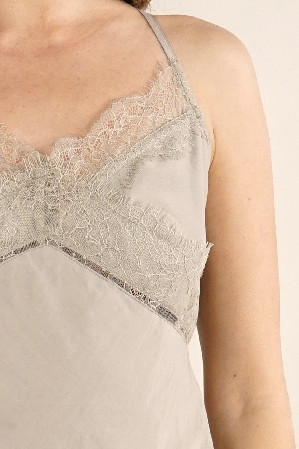 Iris Tan Lace LS Camisole