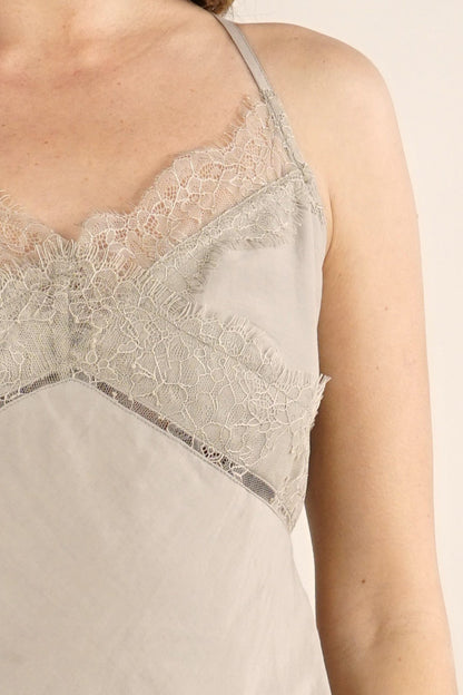 Iris Tan Lace LS Camisole