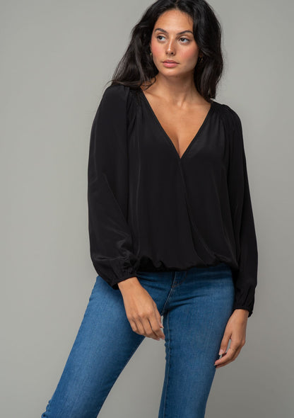 Ariel Black LS Blouse