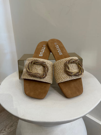 Charlotte Crystal Raffia Shoes