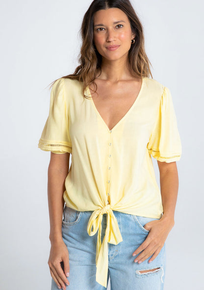 Haisley Yellow LS Blouse