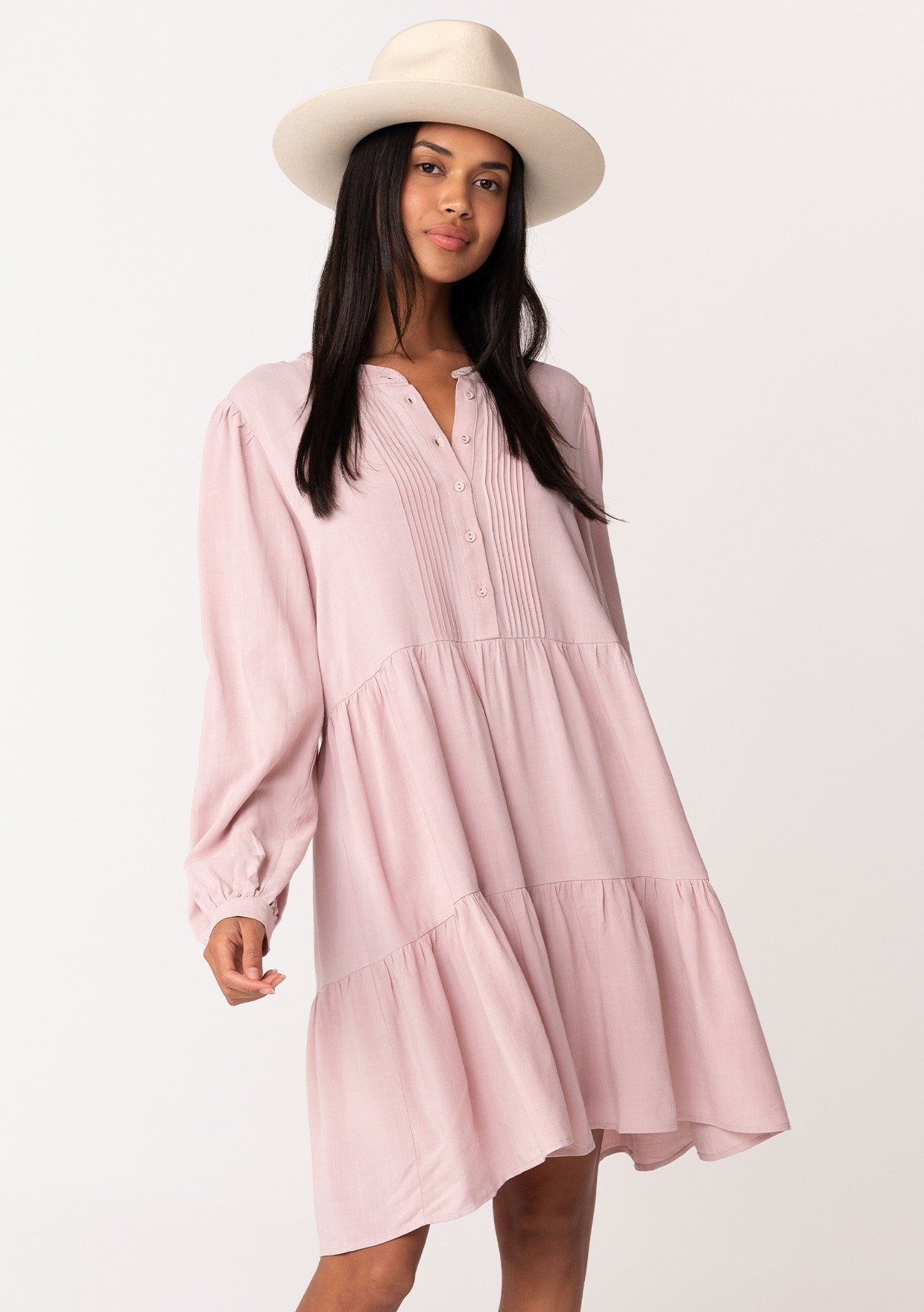 Sami Blush Midi LS Dress