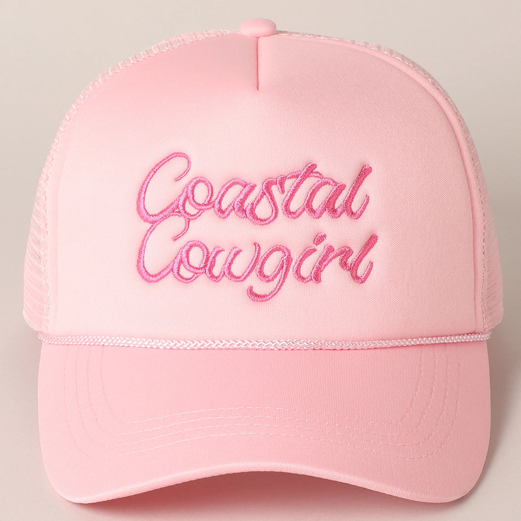 'Costal Cowgirl' Pink Trucker Hat