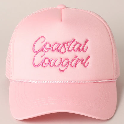 'Costal Cowgirl' Pink Trucker Hat