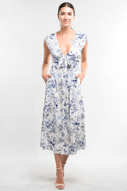 Violet Floral LS Dress