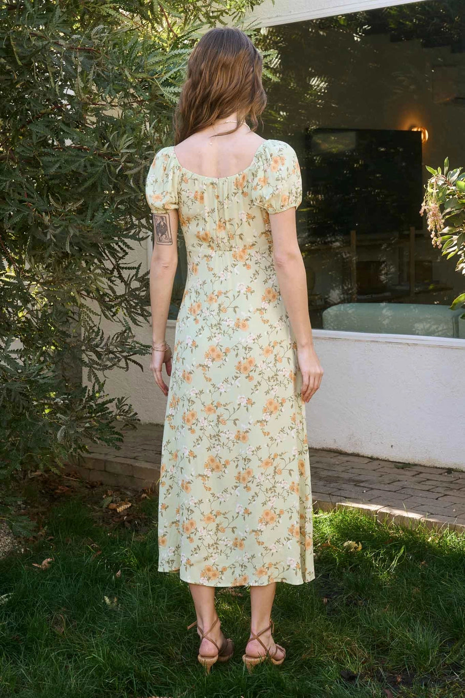 Sami Tie Floral Midi Dress