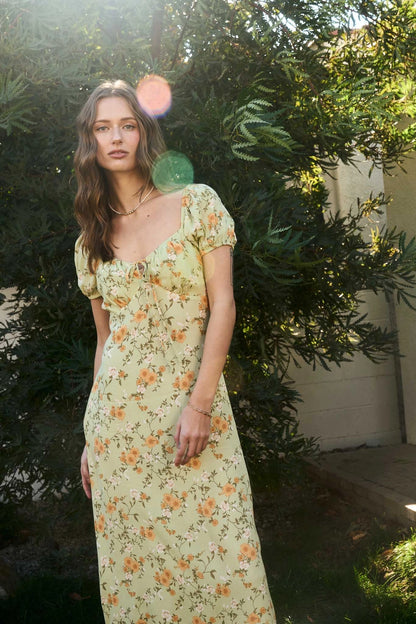 Sami Tie Floral Midi Dress