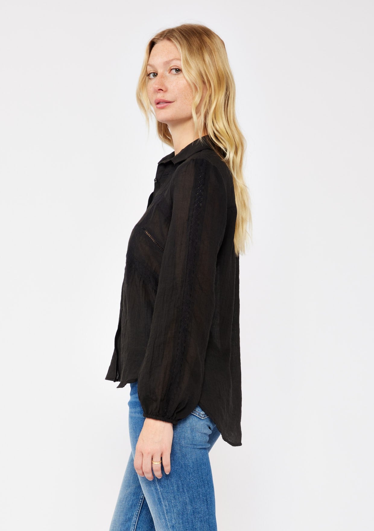 Hadley Black LS Blouse