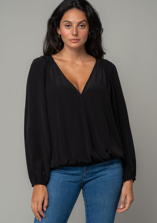 Ariel Black LS Blouse