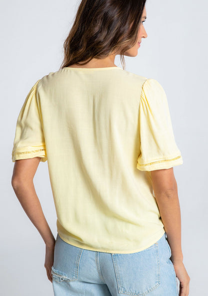 Haisley Yellow LS Blouse