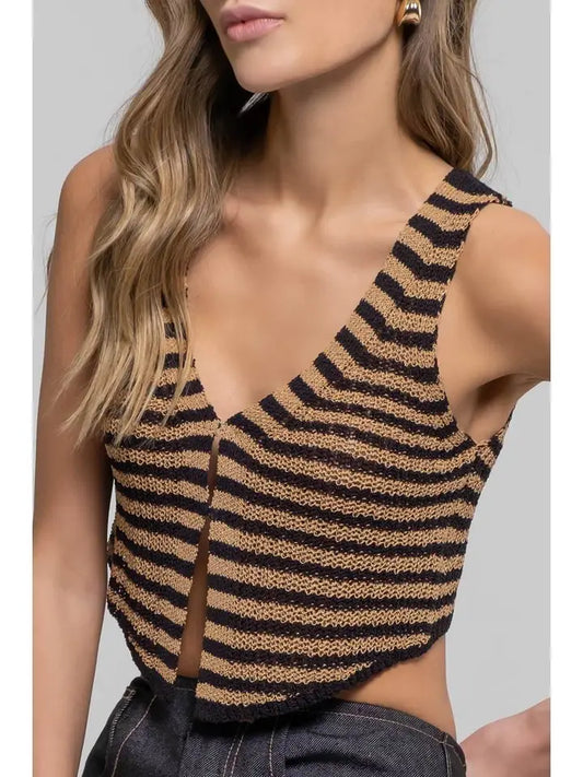 Isabel Striped Knit Top