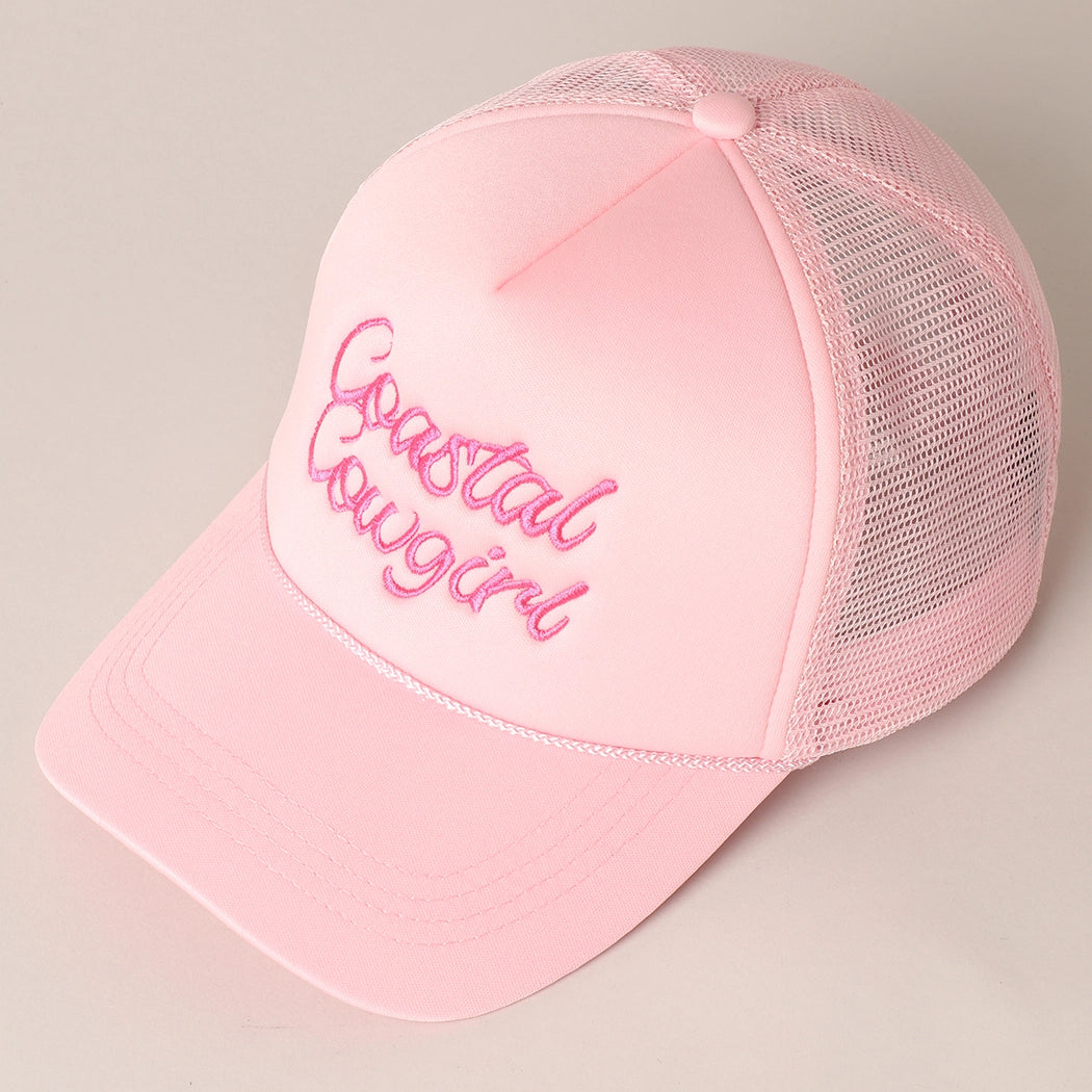 'Costal Cowgirl' Pink Trucker Hat