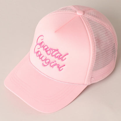 'Costal Cowgirl' Pink Trucker Hat