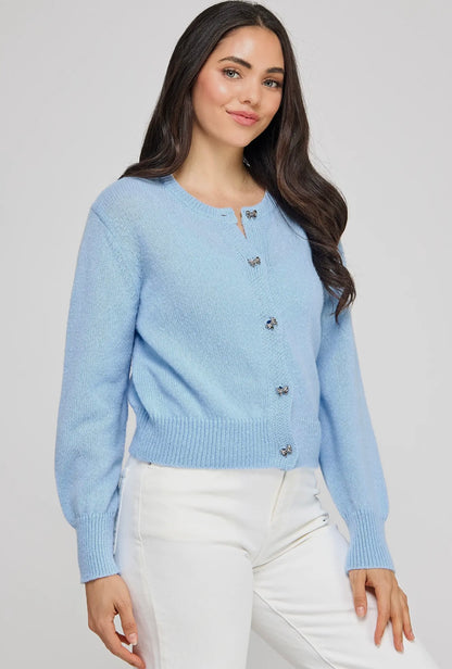 Cloud Blue Bow Cardigan
