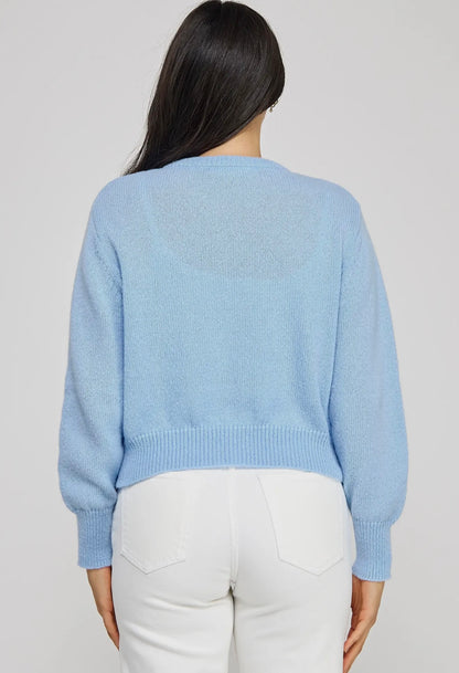 Cloud Blue Bow Cardigan