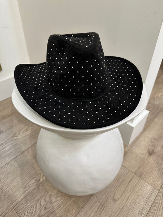Kacey Black Rhinestone Cowgirl Hat