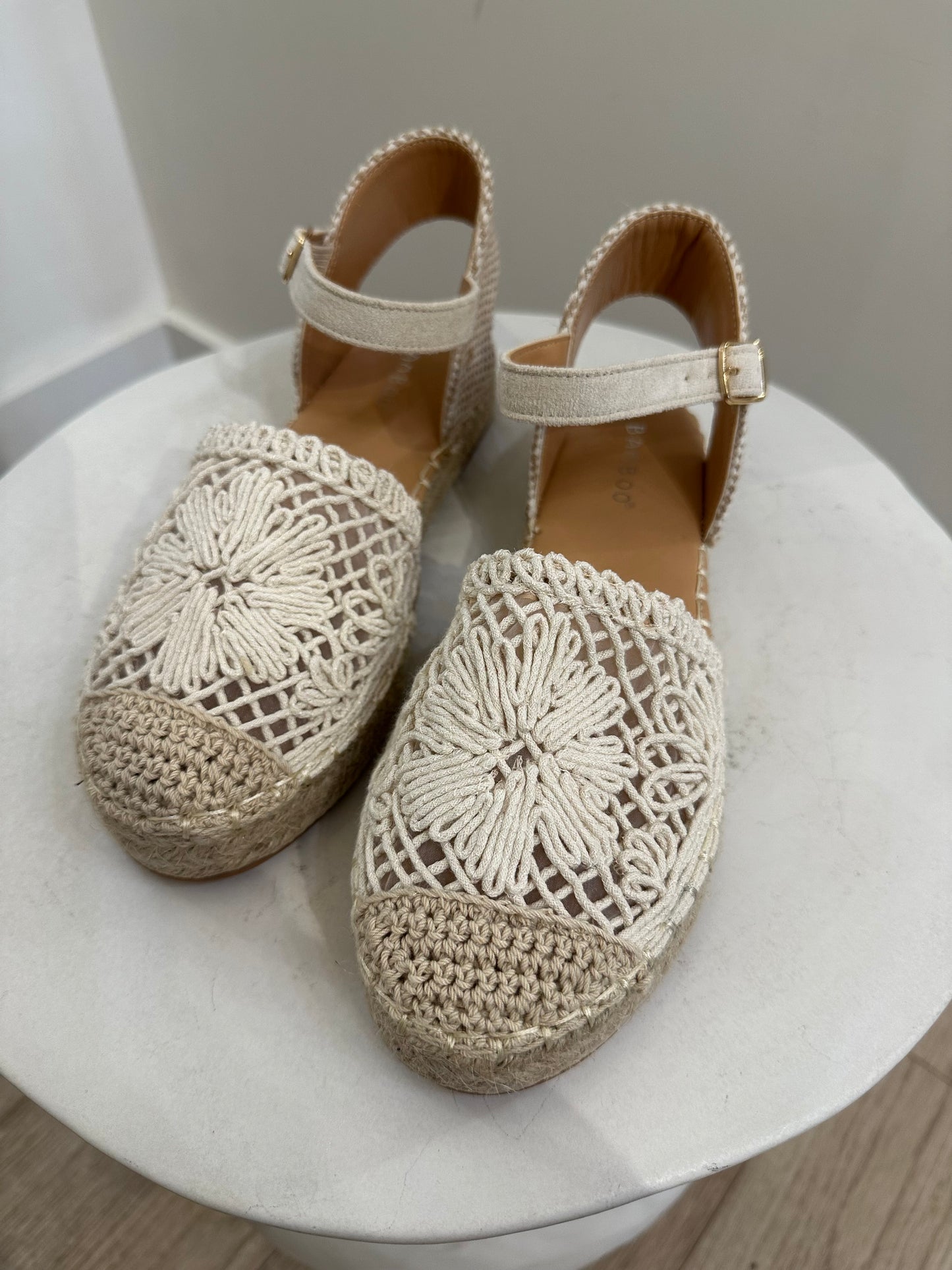 Shay Neutral Woven Espadrilles