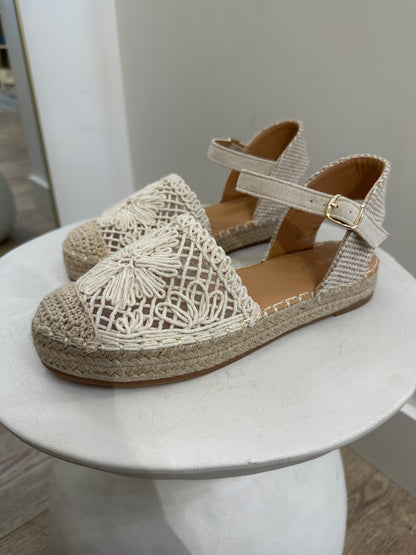 Shay Neutral Woven Espadrilles