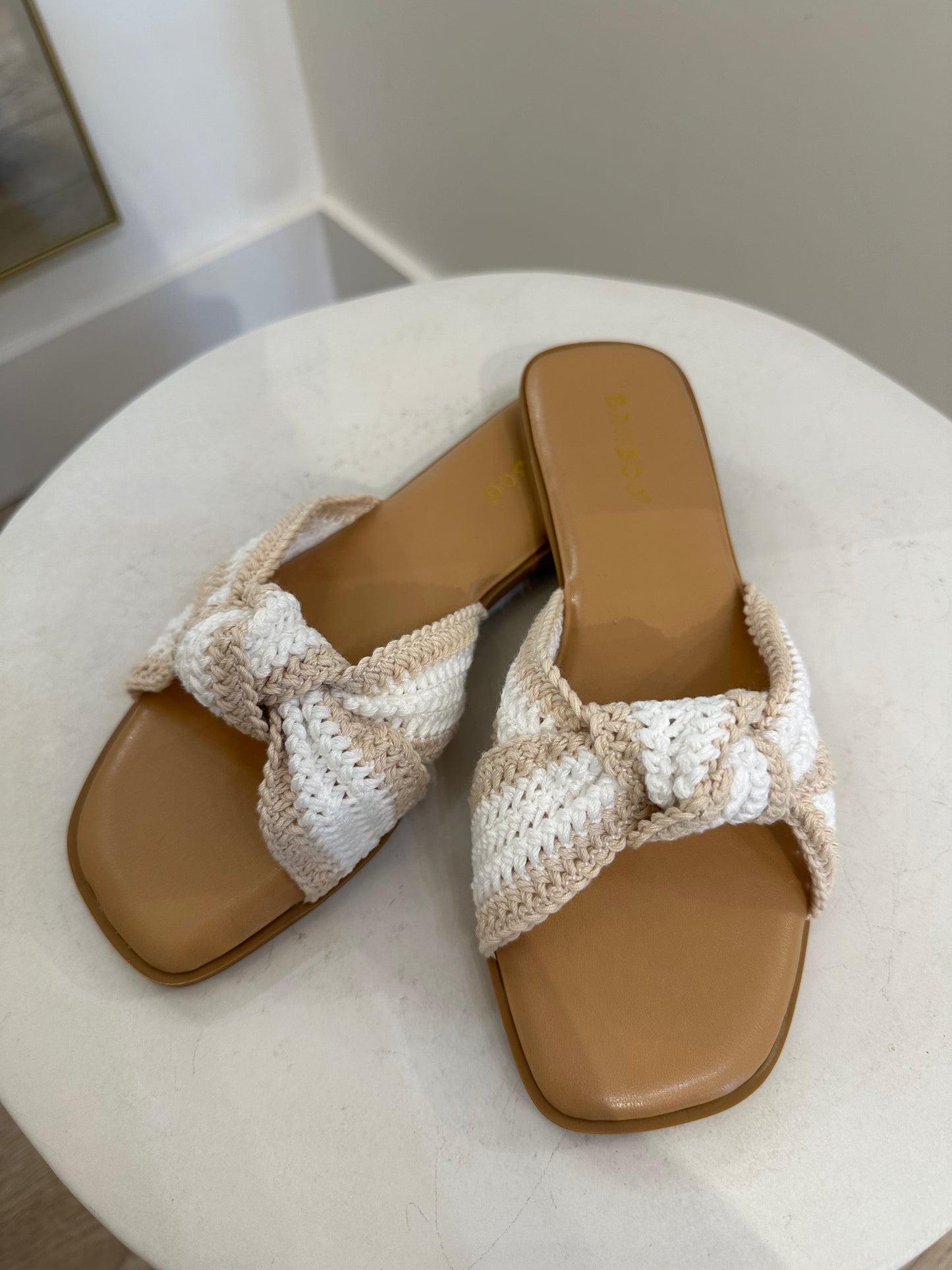 Clarissa Neutral Crochet Sandals