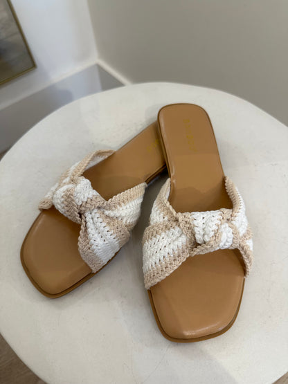 Clarissa Neutral Crochet Sandals