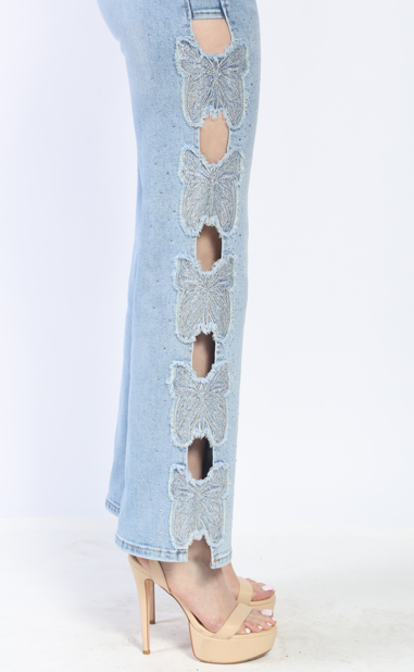 Simone Butterfly Straight Leg Jeans