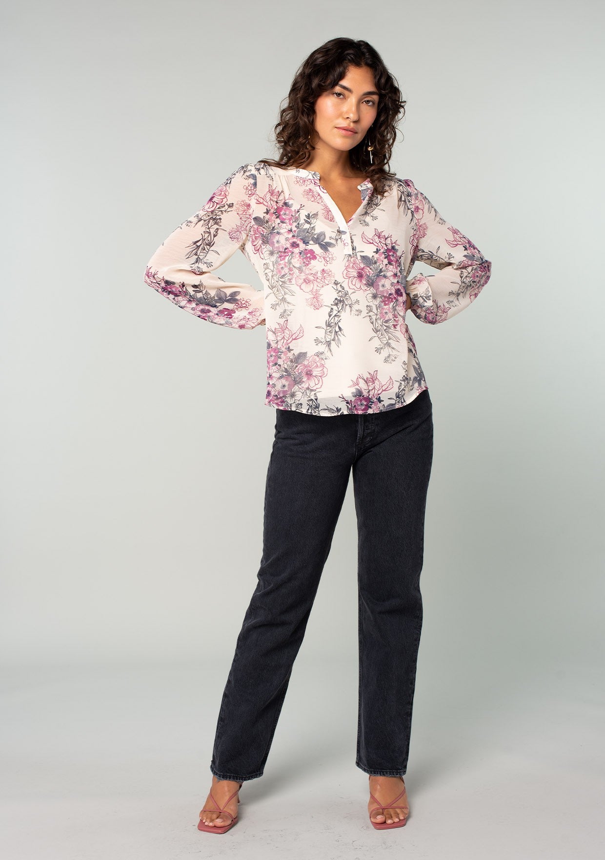 Francis Floral LS Blouse