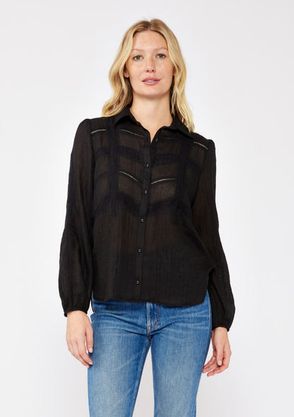 Hadley Black LS Blouse