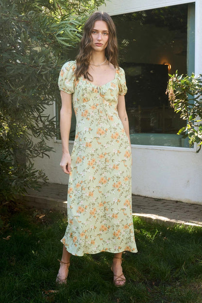 Sami Tie Floral Midi Dress