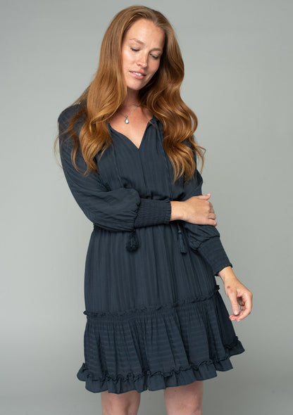Gabriella Charcoal LS Dress