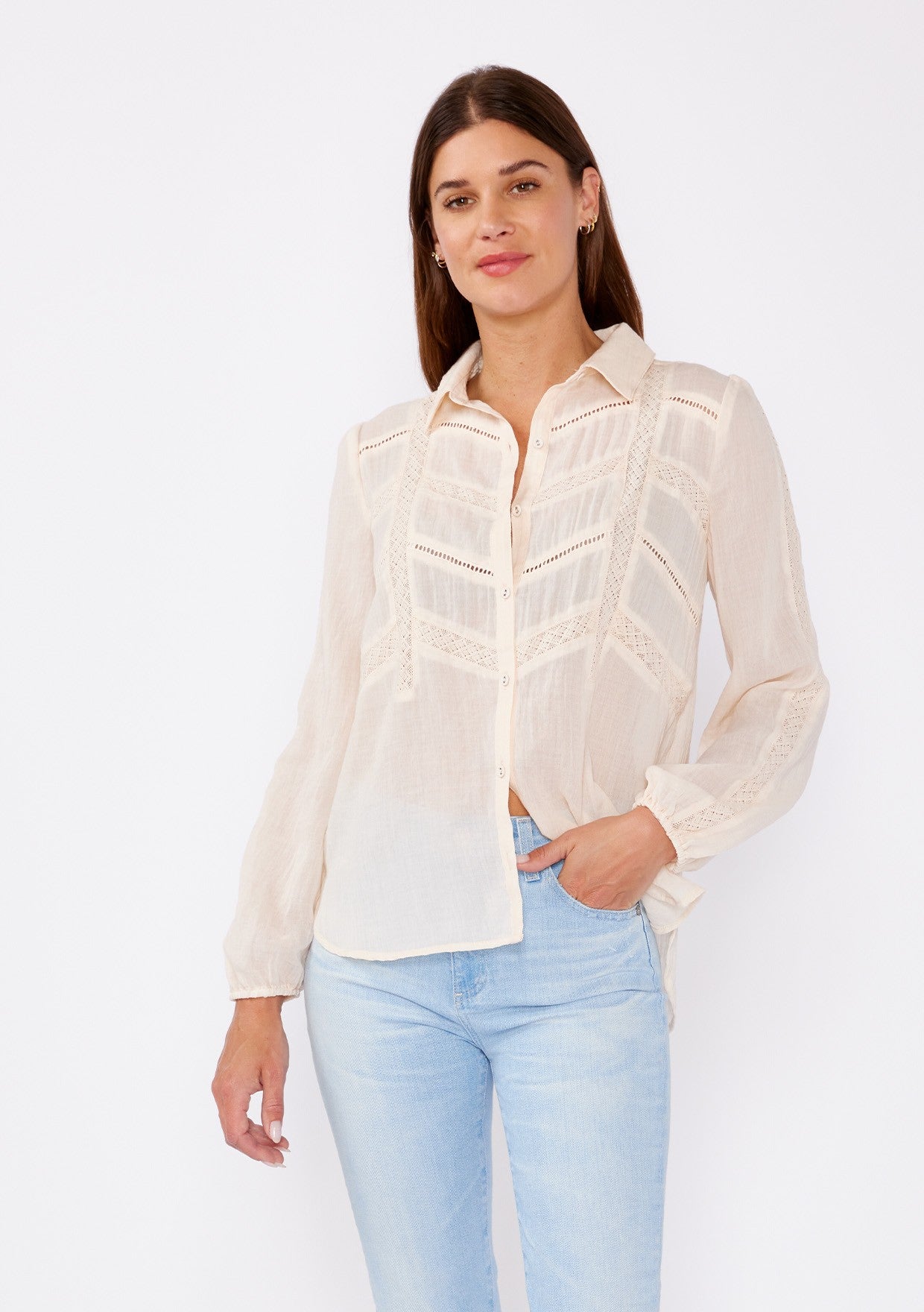 Hadley Peach LS Blouse