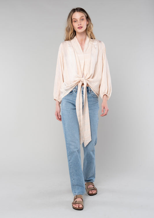 Bella Blush Kimono LS Blouse