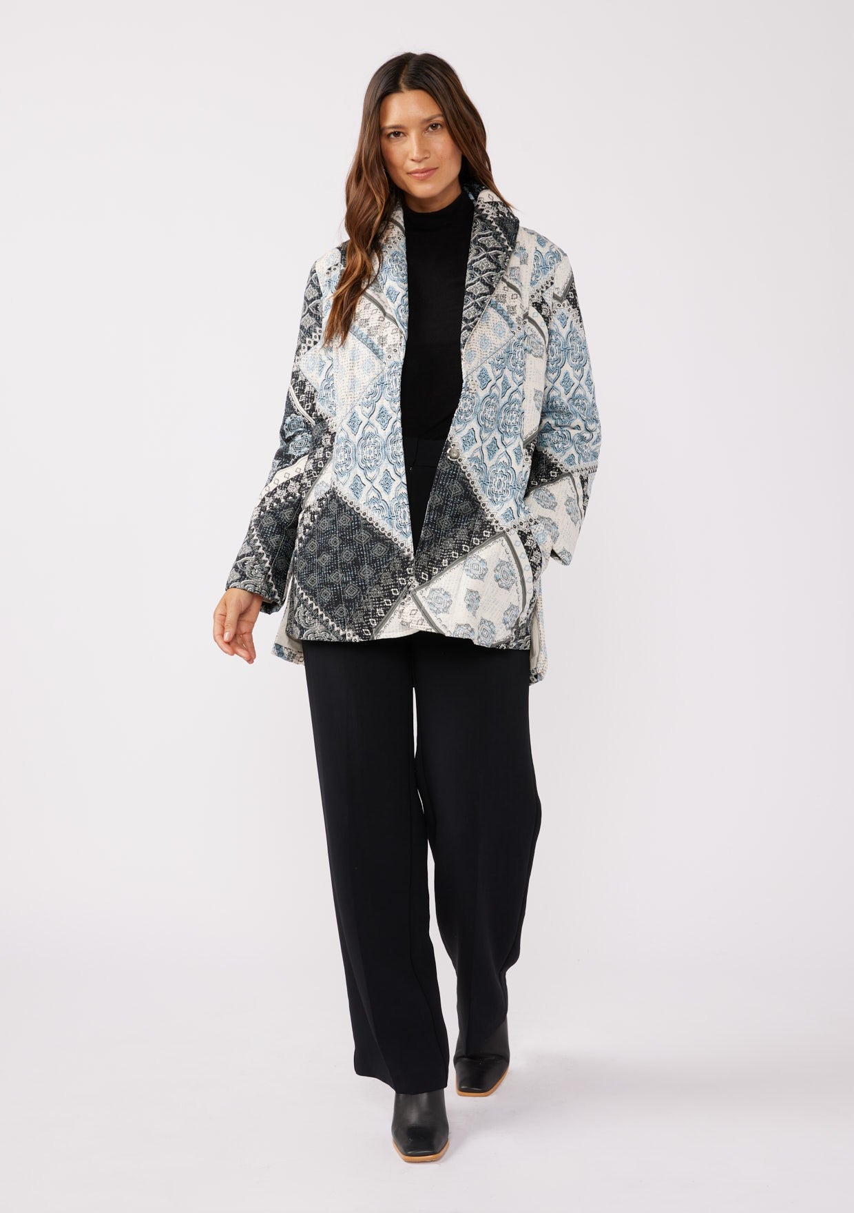 Hannah Quilted Patchwork LS Jacket