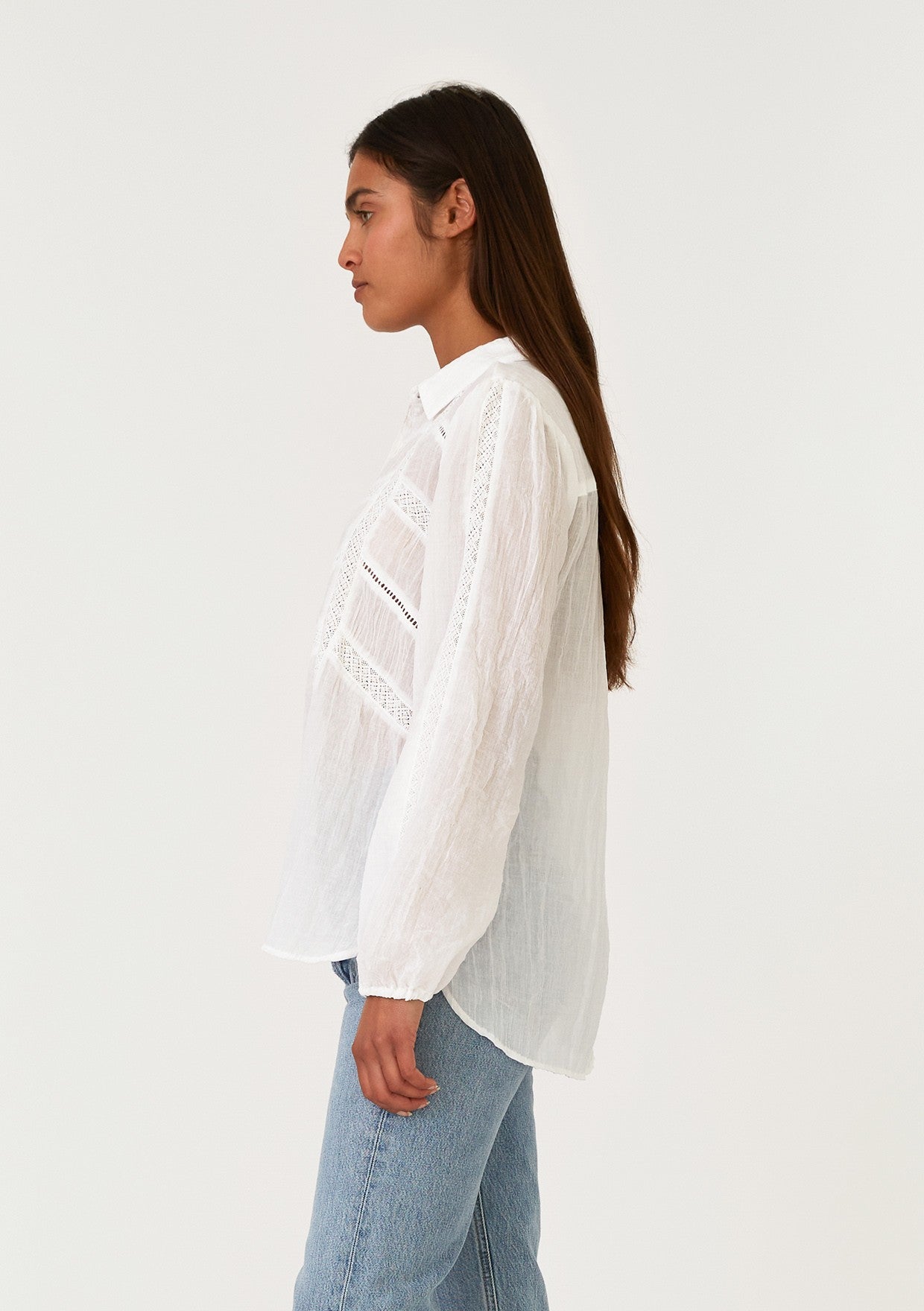 Hadley White LS Blouse