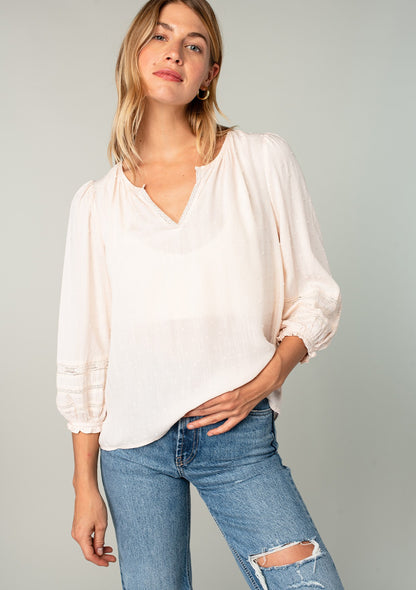 Hannah Blush LS Blouse